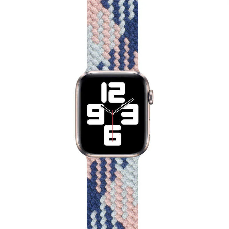 Wiwu Watch 49/46/45/44 Mm Braided Loop 155mm Strap - Pink+Blue+Dark Blue - Tashqila Wiwu Watch 49/46/45/44 Mm Braided Loop 155mm Strap - Pink+Blue+Dark Blue - Tashqila